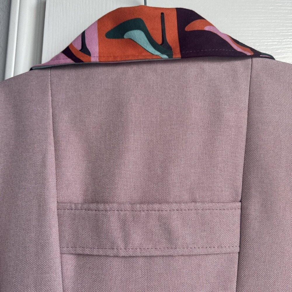 Emily in Paris style Bendita Seas Shoe Novelty Print 60s Style Designer Jacket - Picture 7 of 7